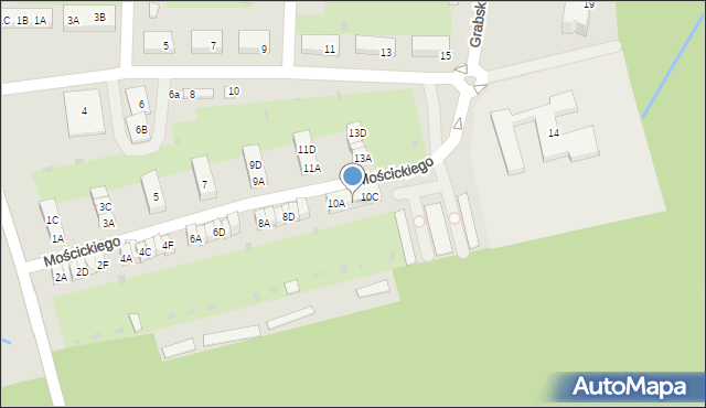 Kędzierzyn-Koźle, Mościckiego Ignacego, 10B, mapa Kędzierzyna-Koźle