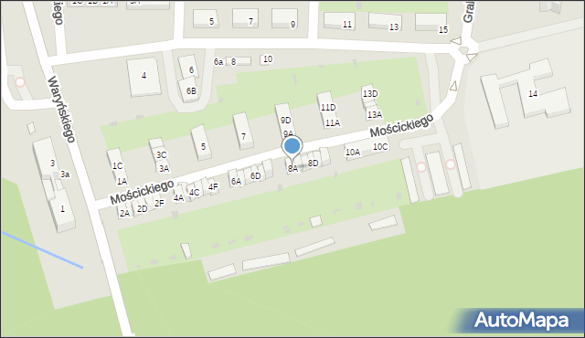 Kędzierzyn-Koźle, Mościckiego Ignacego, 8A, mapa Kędzierzyna-Koźle