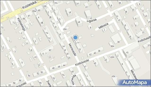Kędzierzyn-Koźle, Moniuszki Stanisława, 11, mapa Kędzierzyna-Koźle