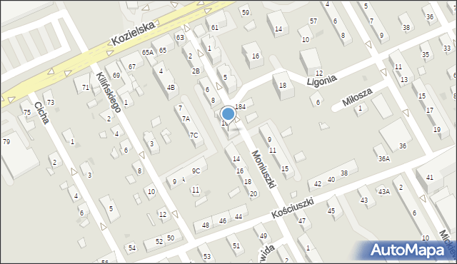 Kędzierzyn-Koźle, Moniuszki Stanisława, 12, mapa Kędzierzyna-Koźle