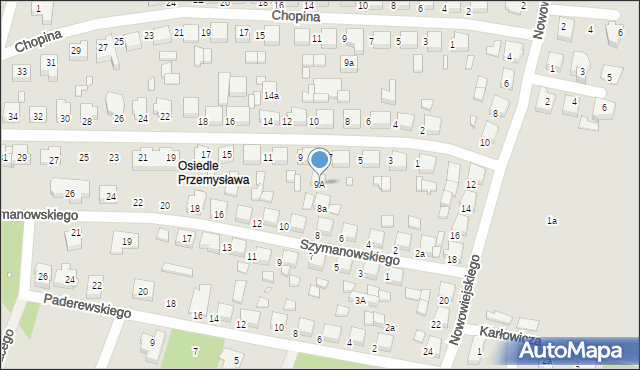 Kępno, Moniuszki Stanisława, 9A, mapa Kępno