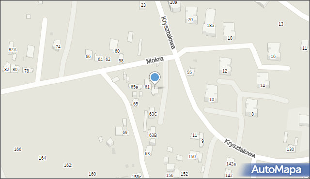 Kielce, Mokra, 63A, mapa Kielc