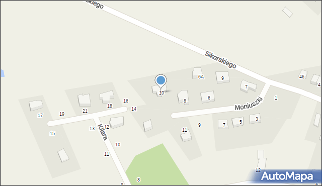 Kielno, Moniuszki Stanisława, 10, mapa Kielno