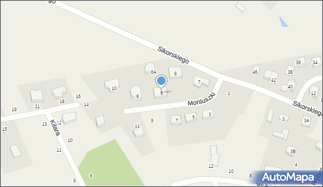 Kielno, Moniuszki Stanisława, 6, mapa Kielno