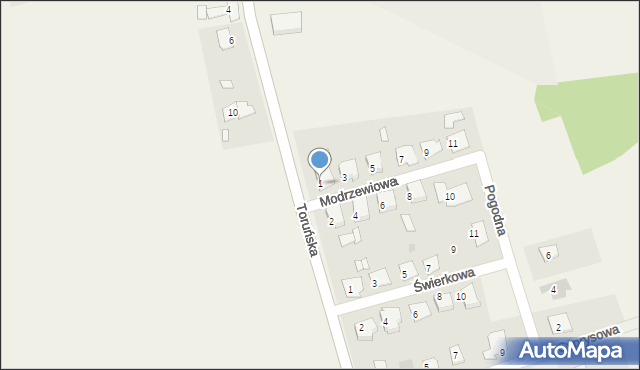 Kijewo Królewskie, Modrzewiowa, 1, mapa Kijewo Królewskie