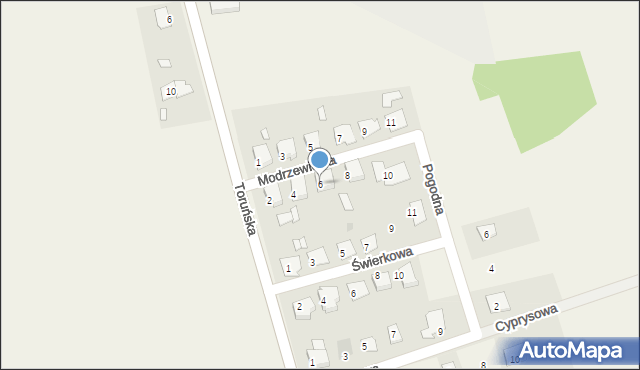 Kijewo Królewskie, Modrzewiowa, 6, mapa Kijewo Królewskie