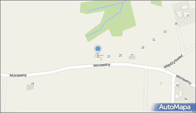 Kisielów, Morawiny, 21, mapa Kisielów