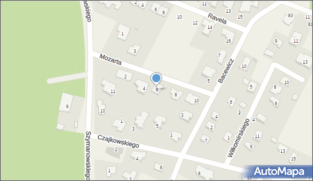 Klaudyn, Mozarta Wolfganga Amadeusza, 6, mapa Klaudyn