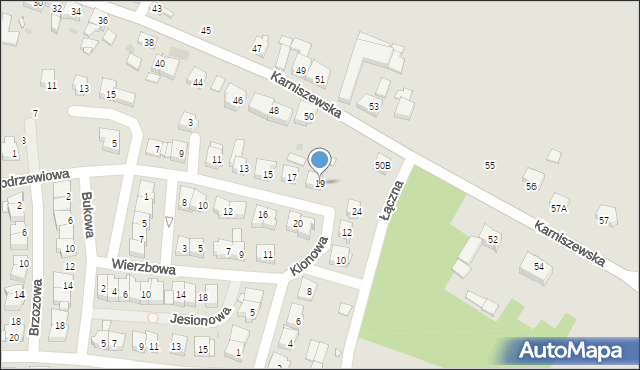 Kłecko, Modrzewiowa, 19, mapa Kłecko