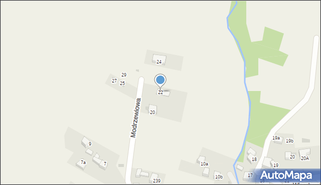 Kluszkowce, Modrzewiowa, 22, mapa Kluszkowce