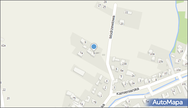 Kluszkowce, Modrzewiowa, 7, mapa Kluszkowce