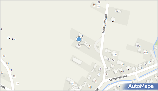 Kluszkowce, Modrzewiowa, 7a, mapa Kluszkowce