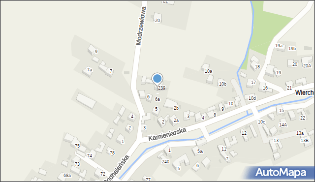 Kluszkowce, Modrzewiowa, 8, mapa Kluszkowce