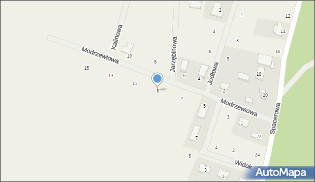 Kobylarnia, Modrzewiowa, 9, mapa Kobylarnia