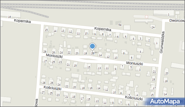 Kobylin, Moniuszki Stanisława, 16, mapa Kobylin