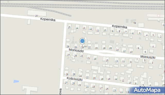 Kobylin, Moniuszki Stanisława, 24, mapa Kobylin