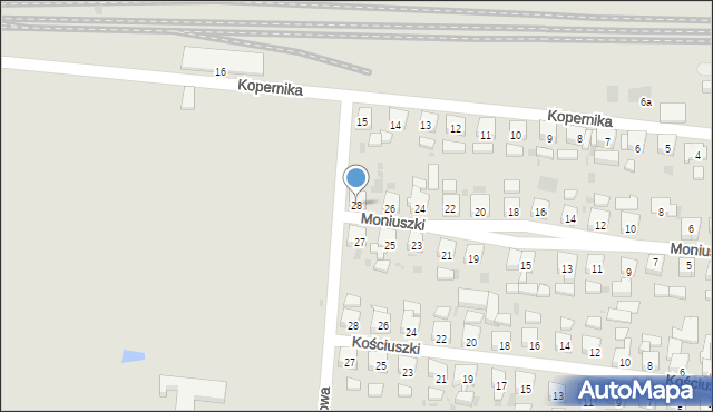 Kobylin, Moniuszki Stanisława, 28, mapa Kobylin