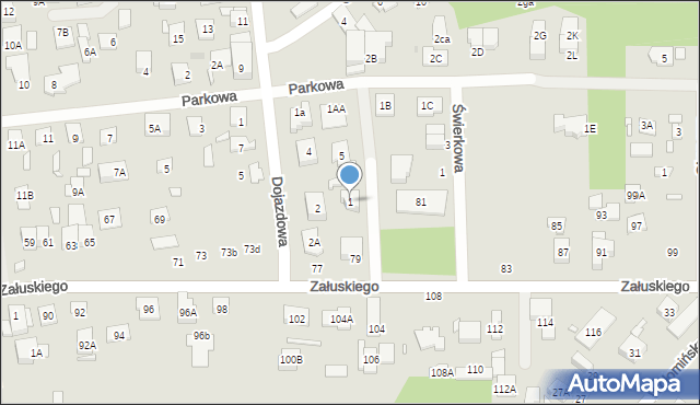 Kobyłka, Modrzewiowa, 1, mapa Kobyłka