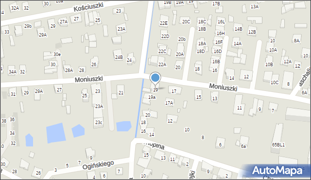 Kobyłka, Moniuszki Stanisława, 19, mapa Kobyłka