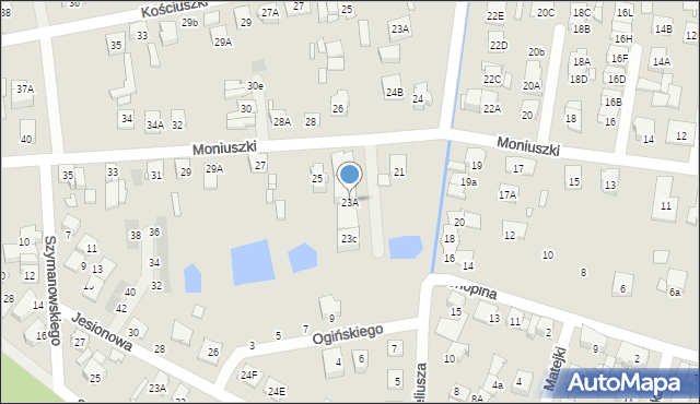Kobyłka, Moniuszki Stanisława, 23A, mapa Kobyłka