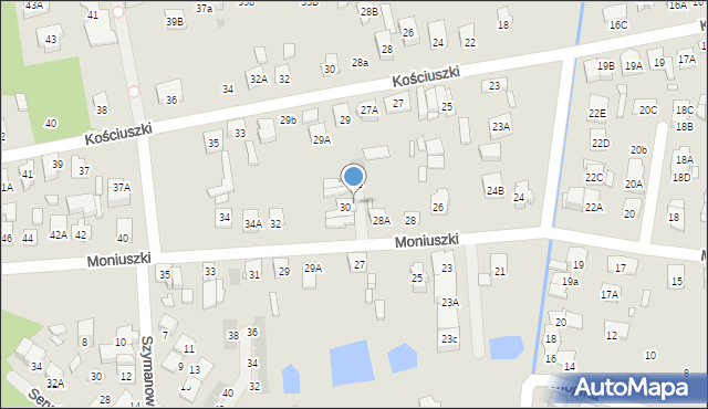 Kobyłka, Moniuszki Stanisława, 30b, mapa Kobyłka