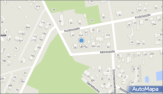 Kobyłka, Moniuszki Stanisława, 46, mapa Kobyłka