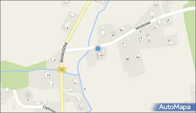 Kocierz Moszczanicki, Mostowa, 2, mapa Kocierz Moszczanicki