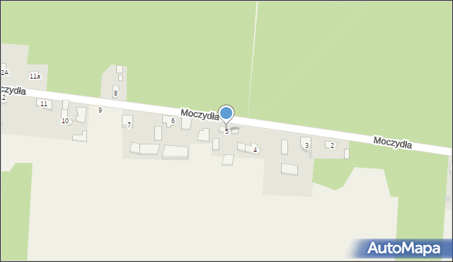 Kodrąb, Moczydła, 5, mapa Kodrąb