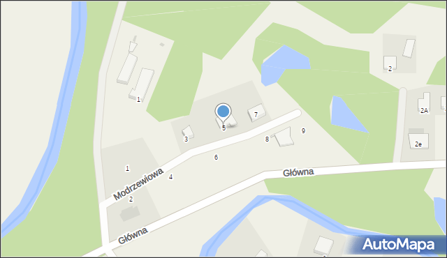 Kolincz, Modrzewiowa, 5, mapa Kolincz