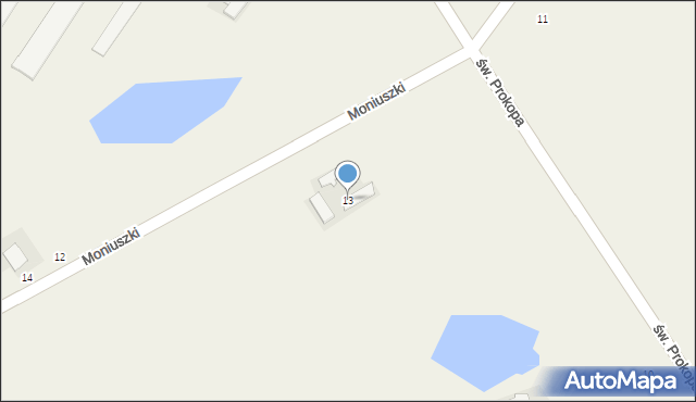 Koneck, Moniuszki Stanisława, 13, mapa Koneck