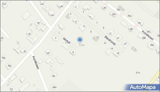 Konikowo, Motyli, 5, mapa Konikowo