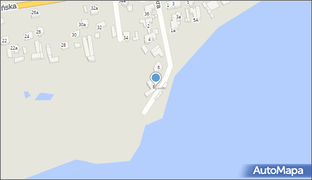 Konin, Mokra, 8a, mapa Konina