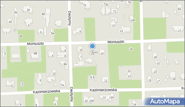 Konstancin-Jeziorna, Moniuszki Stanisława, 12, mapa Konstancin-Jeziorna