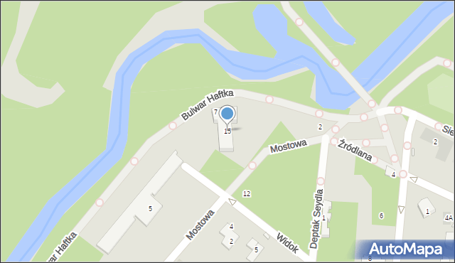 Konstancin-Jeziorna, Mostowa, 15, mapa Konstancin-Jeziorna