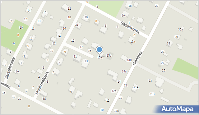 Konstantynów Łódzki, Modrzewiowa, 15a, mapa Konstantynów Łódzki