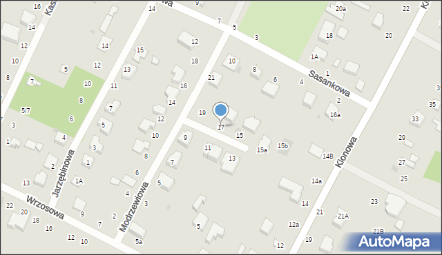 Konstantynów Łódzki, Modrzewiowa, 17, mapa Konstantynów Łódzki