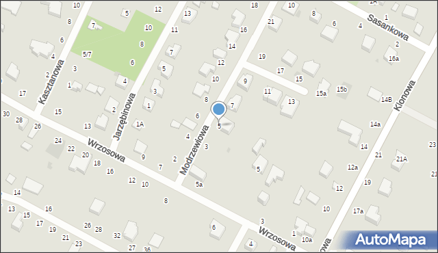 Konstantynów Łódzki, Modrzewiowa, 5, mapa Konstantynów Łódzki