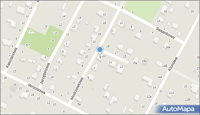 Konstantynów Łódzki, Modrzewiowa, 9, mapa Konstantynów Łódzki