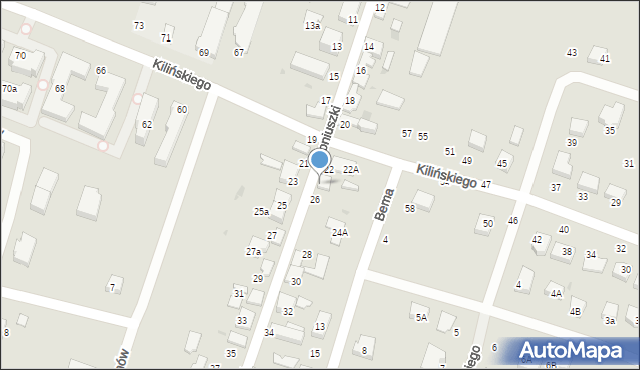 Konstantynów Łódzki, Moniuszki Stanisława, 24, mapa Konstantynów Łódzki