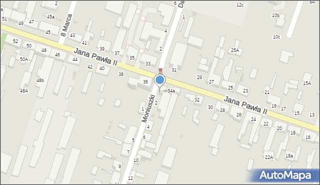 Konstantynów Łódzki, Moniuszki Stanisława, 2a, mapa Konstantynów Łódzki