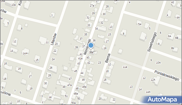 Konstantynów Łódzki, Moniuszki Stanisława, 38a, mapa Konstantynów Łódzki