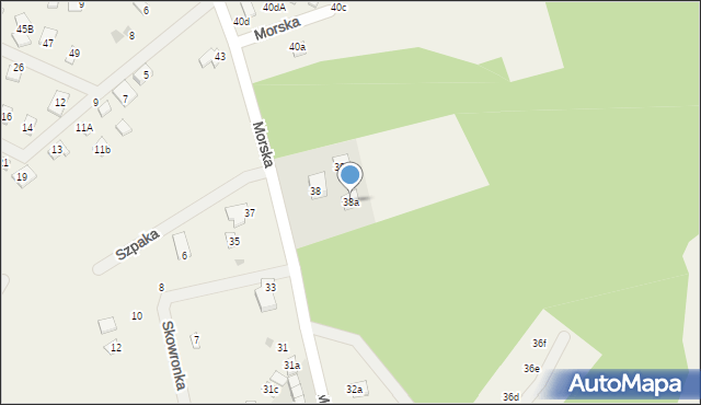 Kopalino, Morska, 38a, mapa Kopalino