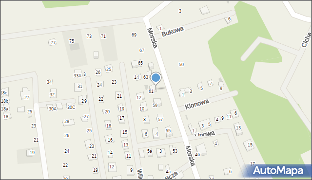 Kopalino, Morska, 61a, mapa Kopalino