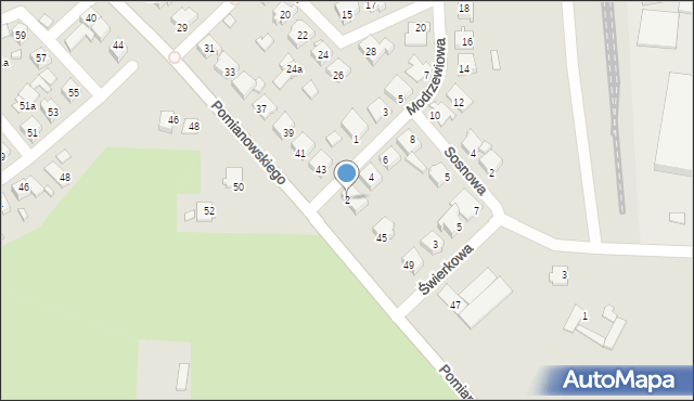 Koronowo, Modrzewiowa, 2, mapa Koronowo