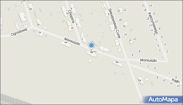 Korsze, Moniuszki Stanisława, 6a, mapa Korsze