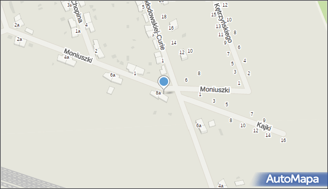 Korsze, Moniuszki Stanisława, 8b, mapa Korsze