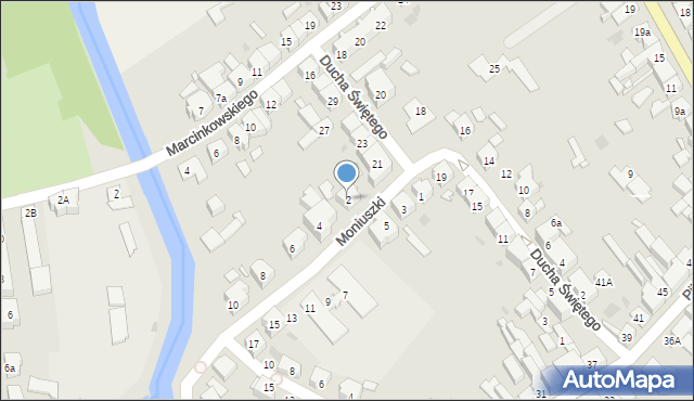 Kościan, Moniuszki Stanisława, 2, mapa Kościan