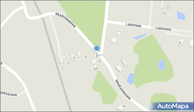 Kościerzyna, Modrzewiowa, 10, mapa Kościerzyna