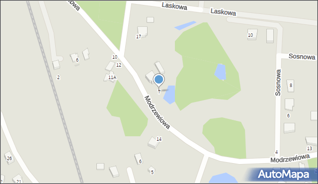 Kościerzyna, Modrzewiowa, 7, mapa Kościerzyna