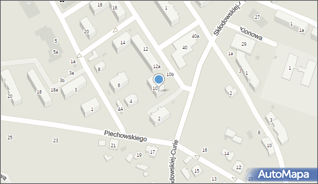 Kościerzyna, Moniuszki Stanisława, 2a, mapa Kościerzyna